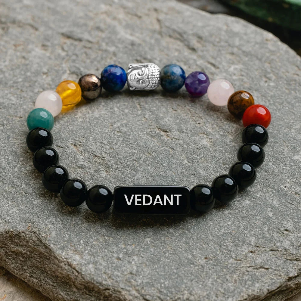 Personalized Guardian Black Onyx 11 Chakra Bracelet | Lab Tested & Certified | Unisex