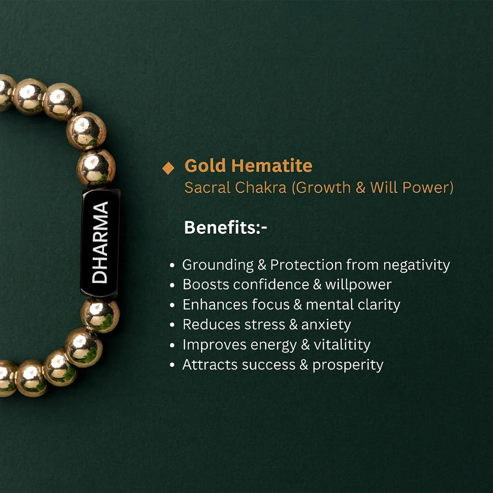 Personalized Aureus Goldstone Bracelet | Lab Certified & Certified | Unisex