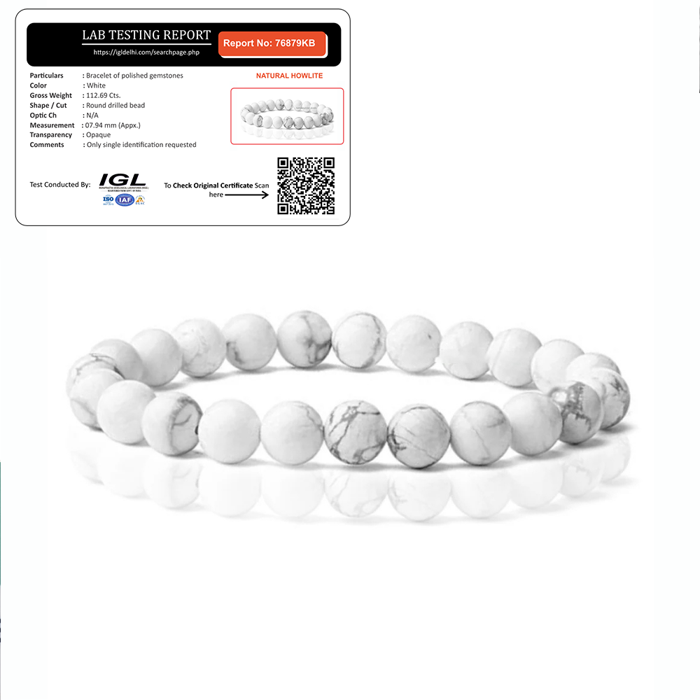 Sacred Lock White Coral Bracelet