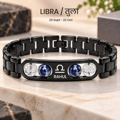 Personalized Libra Zodiac Stone Bracelet | Lab Tested & Certified Stones