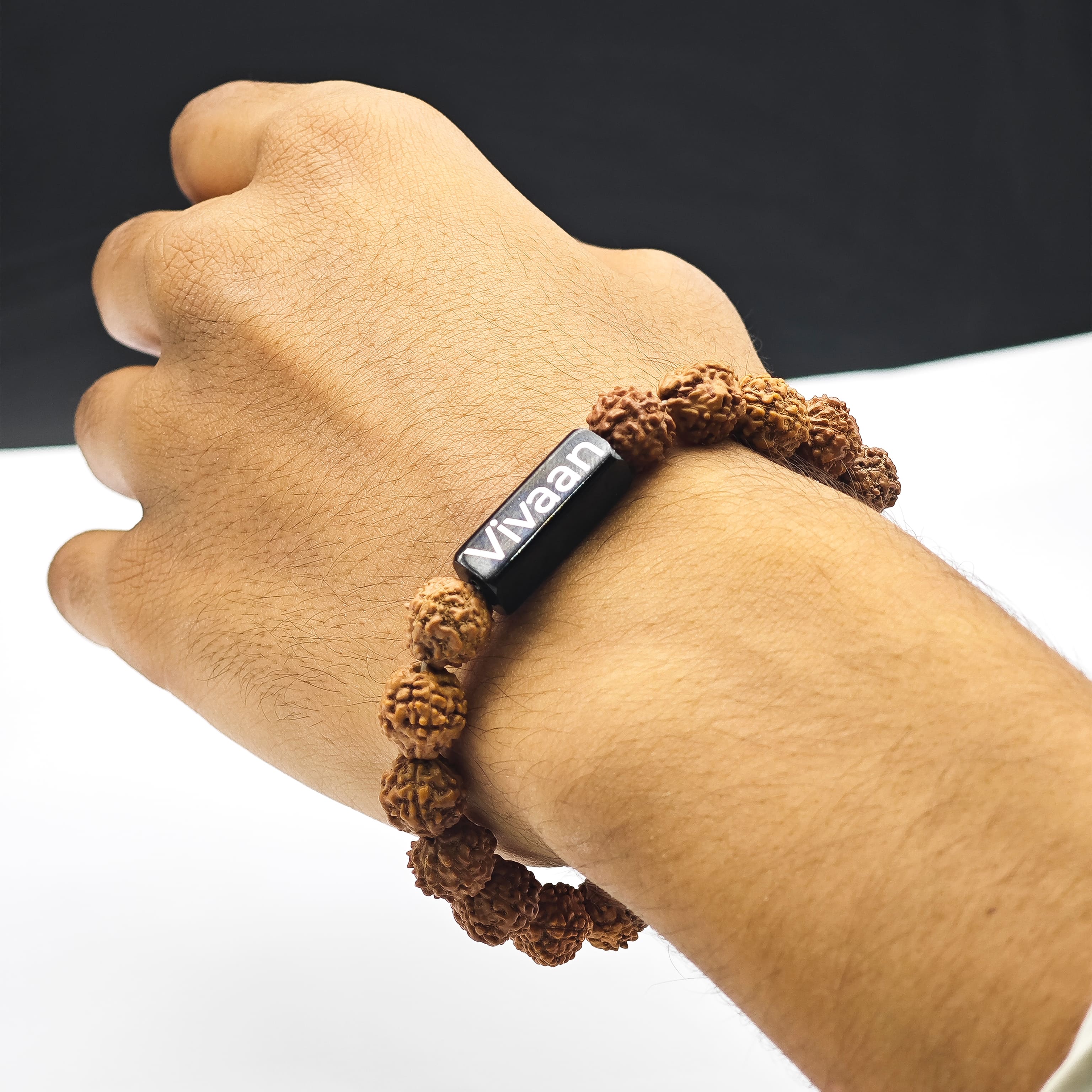 Sacred Lock Natural 5 Mukhi Rudraksha Bracelet for Unisex | With Lab Tested Certificate Card