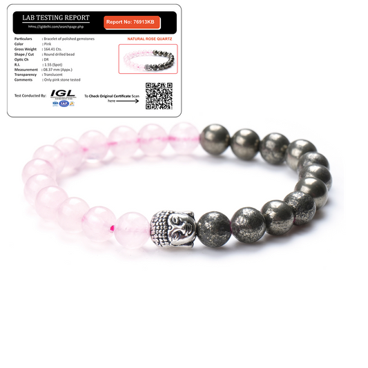 Natural RosePyrite Bracelet | Unisex |  Lab Tested & Certified