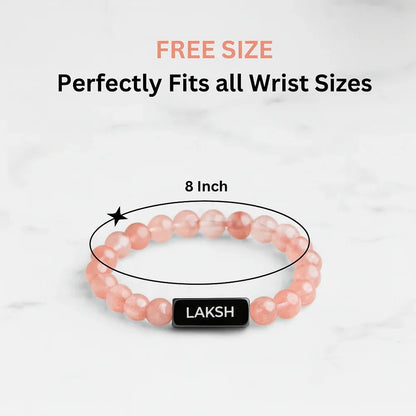 Personalized Solace Rose Quartz Bracelet | Lab Tested & Certified | Unisex