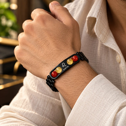 Personalized Leo Zodiac Name Stone Bracelet | Lab Tested & Certified