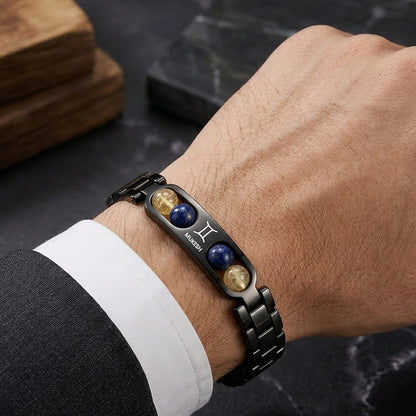 Personalized Gemini Zodiac Name Bracelet | Lab Tested & Certified
