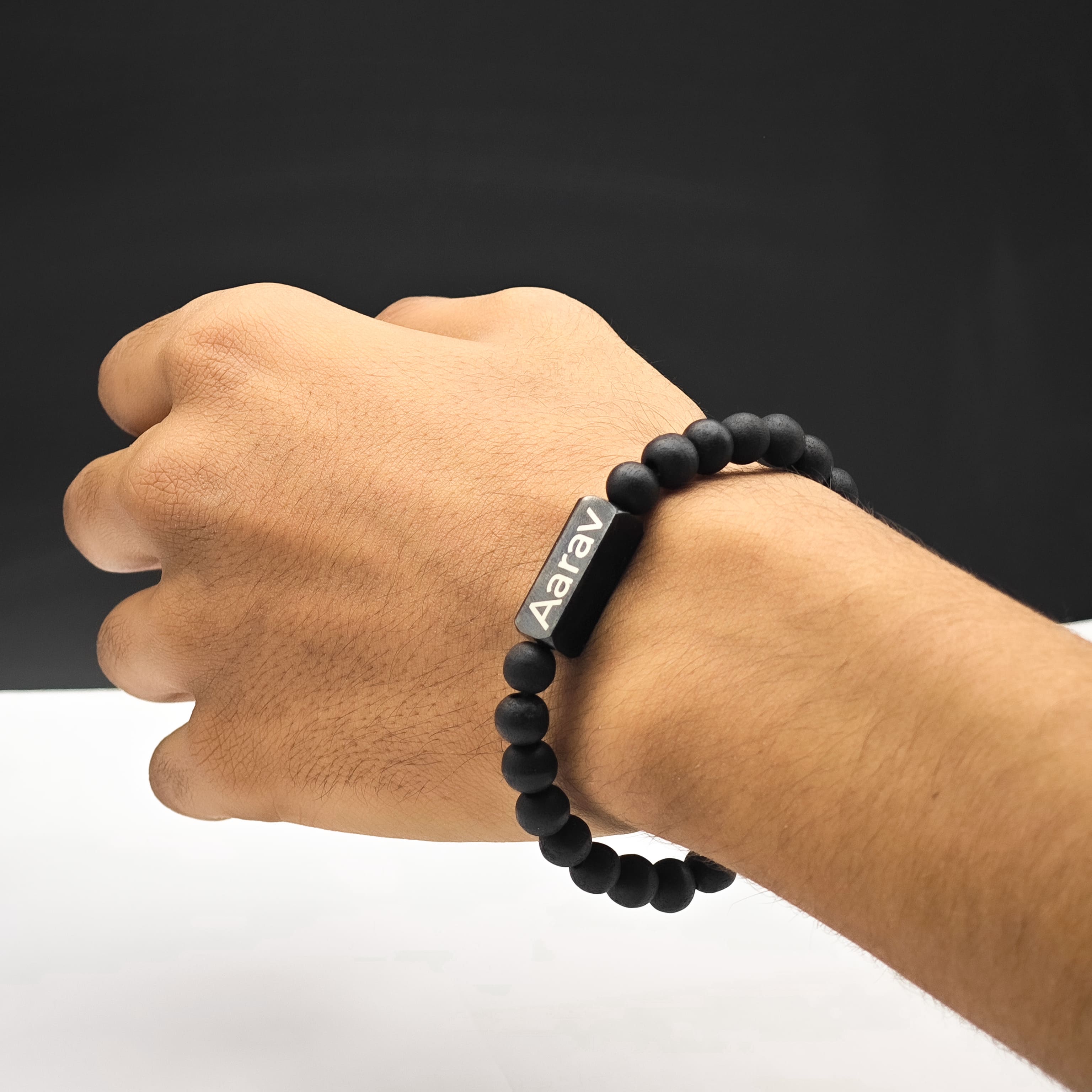 Sacred Lock Natural Karungali Bracelet for Unisex | With Lab Tested Certificate Card