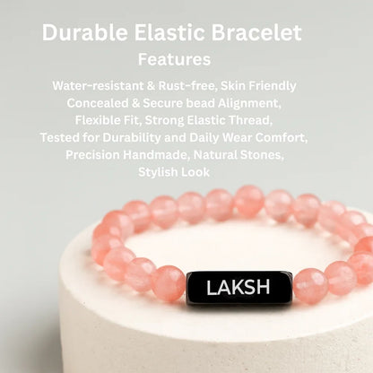 Personalized Solace Rose Quartz Bracelet | Lab Tested & Certified | Unisex