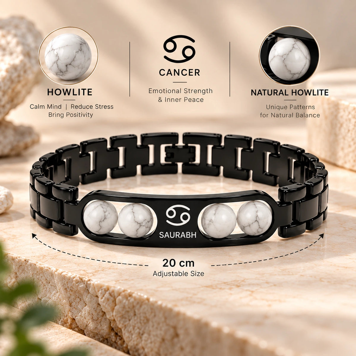 Personalized Cancer Zodiac Name Bracelet | Lab Tested & Certified