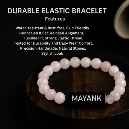 Personalized Rose Quartz Healing Bracelet | Lab Tested & Certified | Unisex