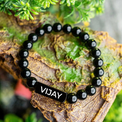 Personalized Black Onyx Stone Bracelet | Lab Certified & Certified | Unisex