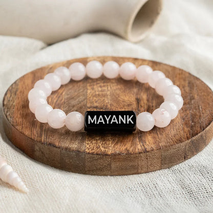 Personalized Rose Quartz Healing Bracelet | Lab Tested & Certified | Unisex