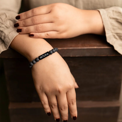 Personalized 7 Chakra Lava Bracelet | Lab Tested & Certified | Unisex
