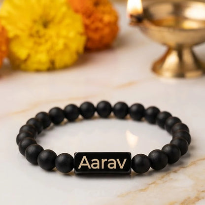 Natural Karungali Bracelet | Name Engraved | Lab Tested & Certified