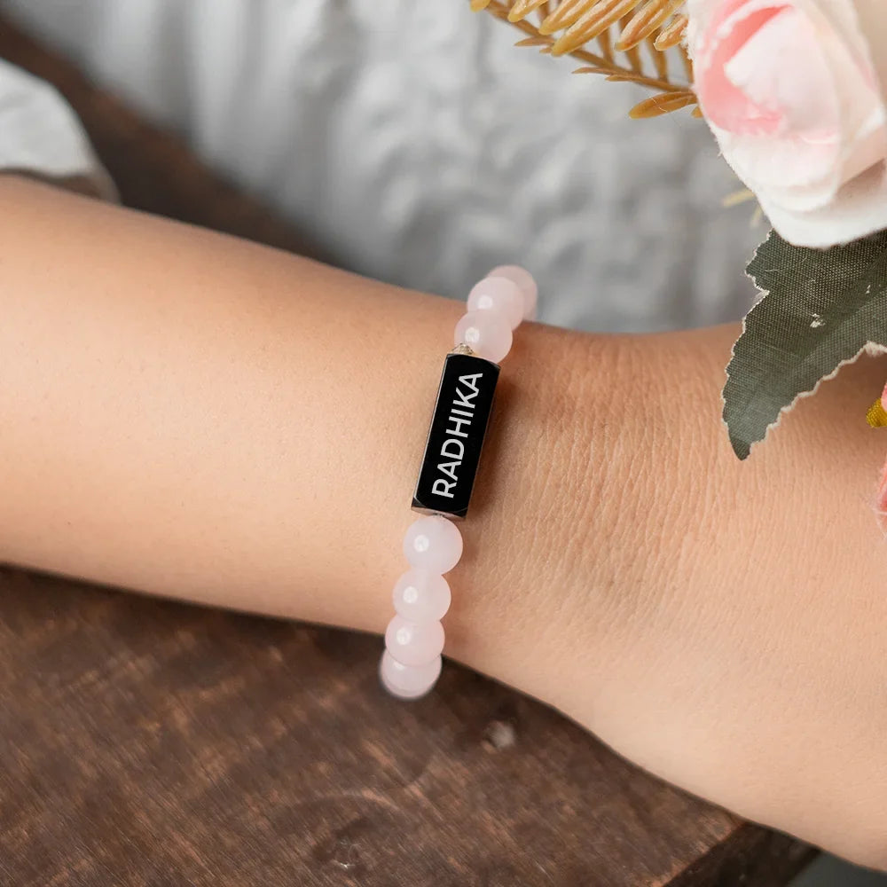 Personalized Rose Quartz Healing Bracelet | Lab Tested & Certified | Unisex