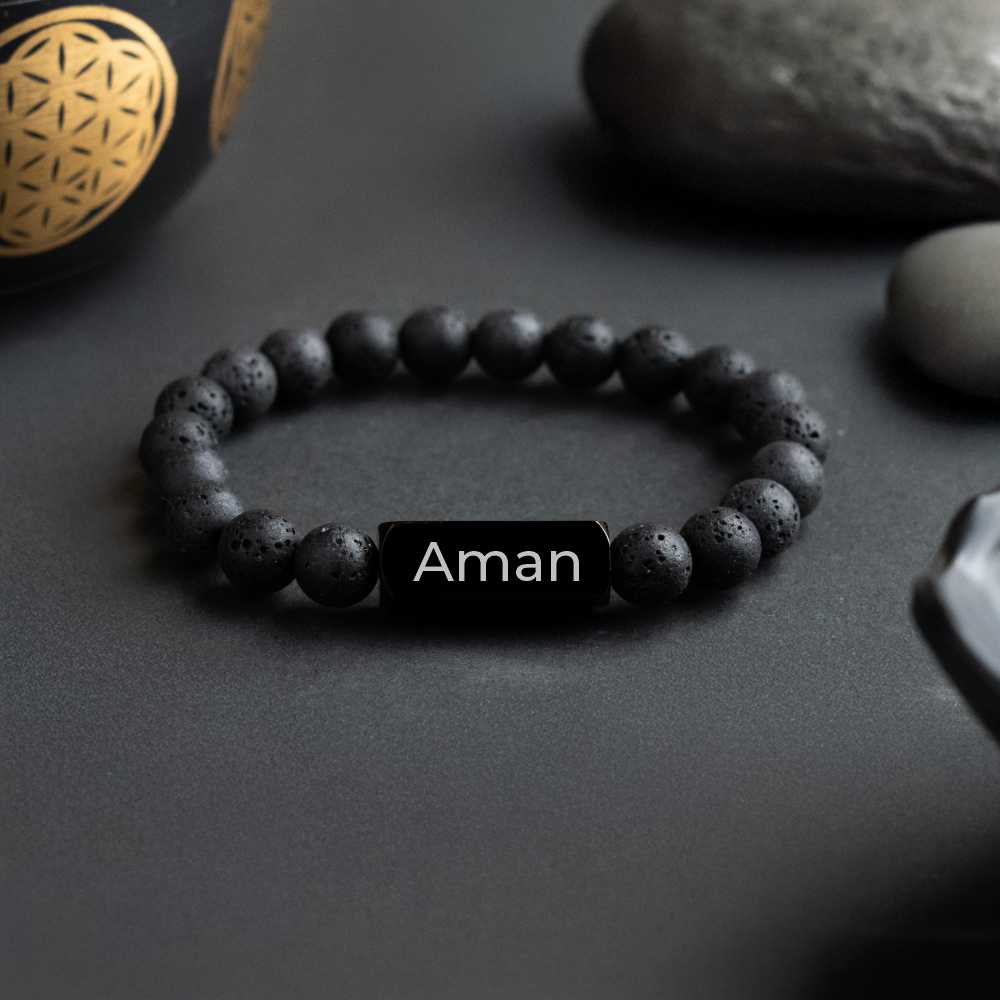 Personalized Lava Name Bracelet | Lab Certified & Certified | Unisex