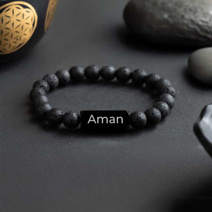 Personalized Lava Name Bracelet | Lab Certified & Certified | Unisex