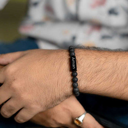 Personalized Lava Name Bracelet | Lab Certified & Certified | Unisex