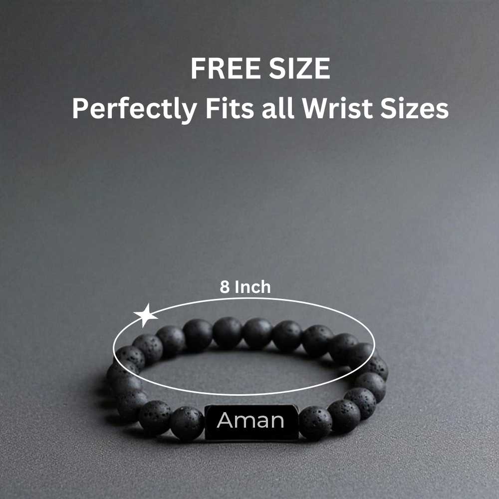 Personalized Lava Name Bracelet | Lab Certified & Certified | Unisex