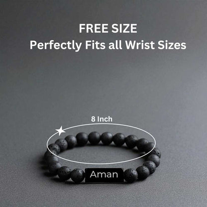 Personalized Lava Name Bracelet | Lab Certified & Certified | Unisex