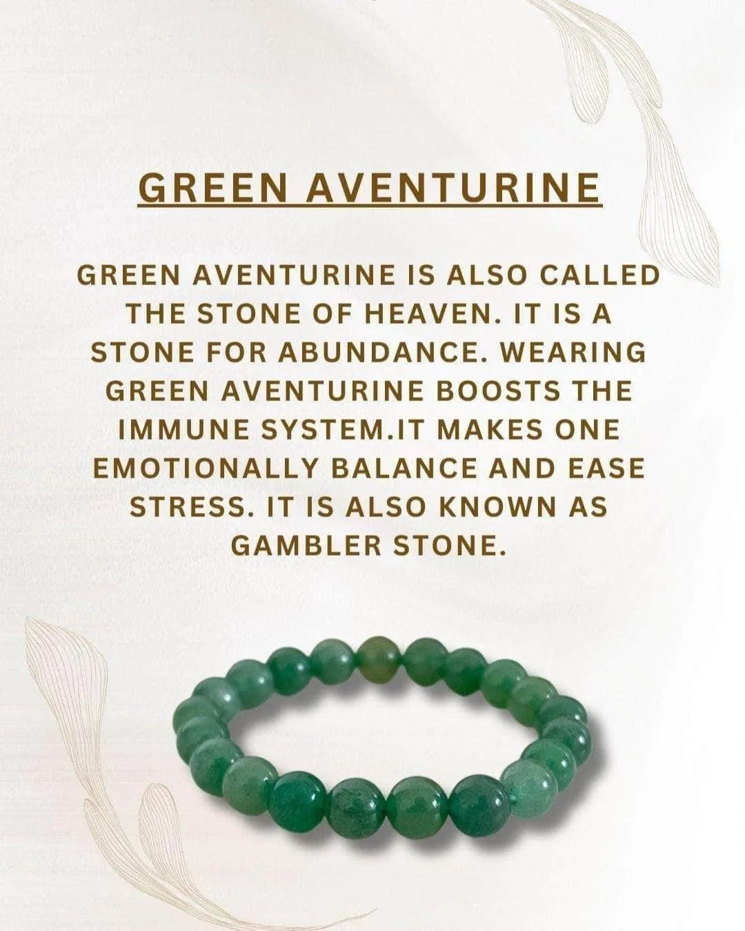 Natural Green Aventurine Stone Bracelet | Unisex  | Lab Tested & Certified