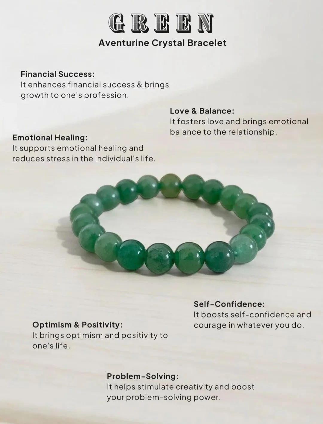 Natural Green Aventurine Stone Bracelet | Unisex  | Lab Tested & Certified