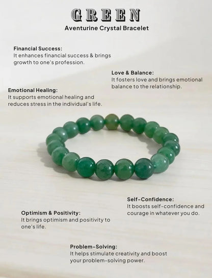 Natural Green Aventurine Stone Bracelet | Unisex  | Lab Tested & Certified