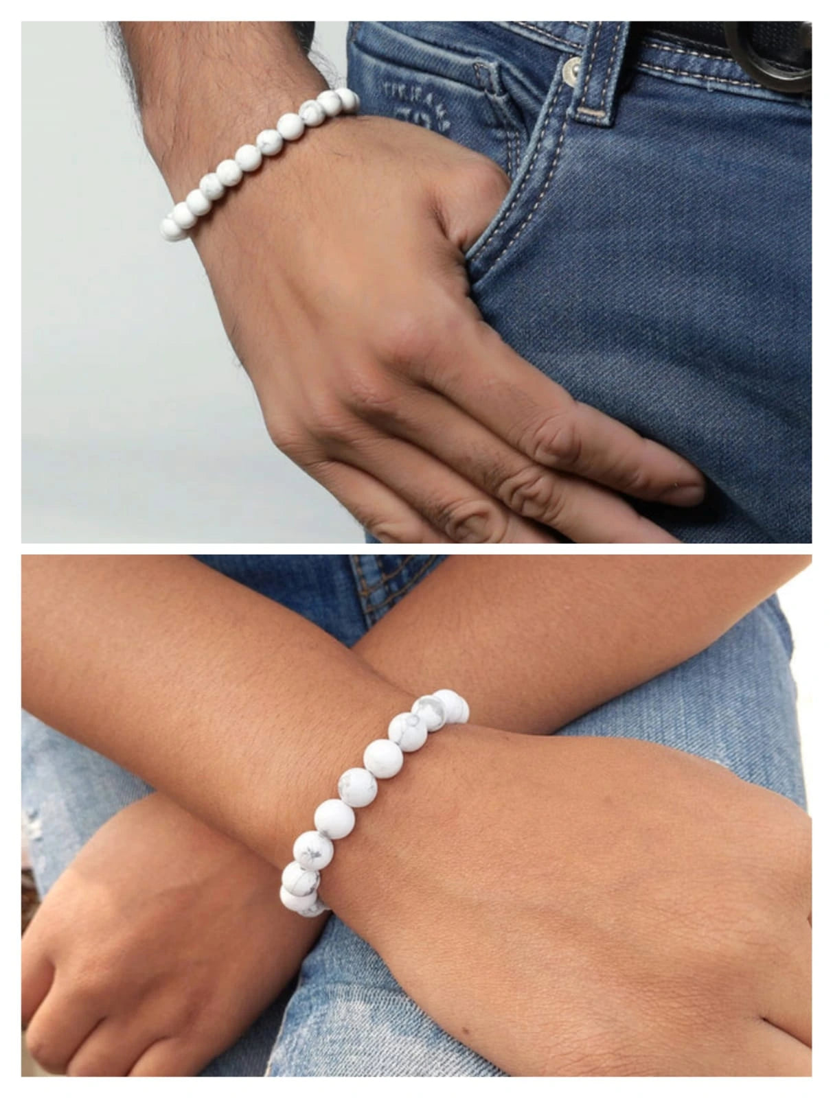 Sacred Lock White Coral Bracelet