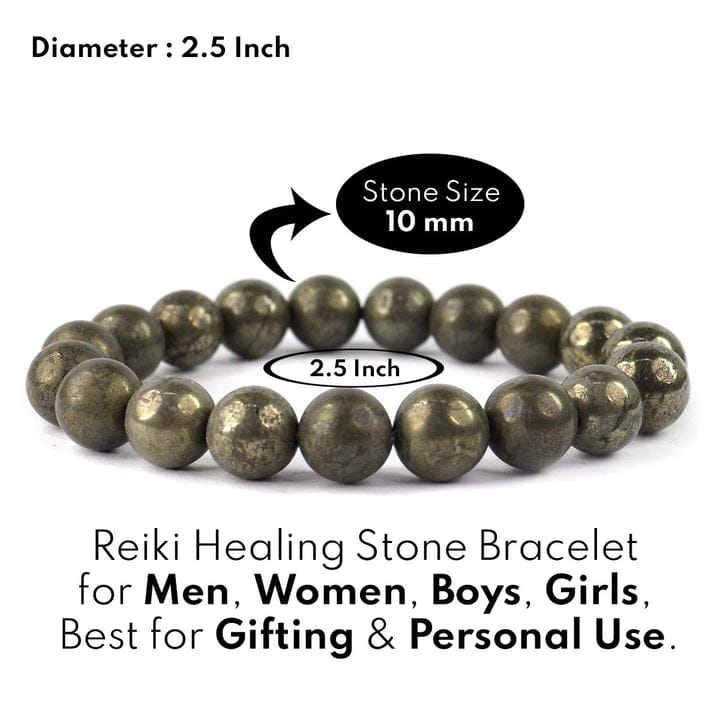 Natural Raw Pyrite Bracelet | Unisex  | Lab Tested & Certified