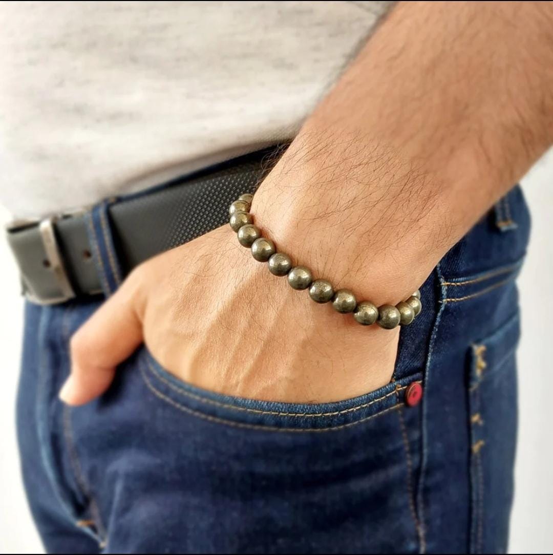 Sacred Lock Raw Pyrite Bracelet
