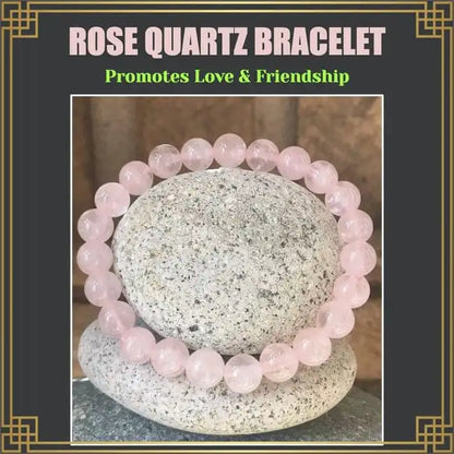 Natural Rose Quartz Healing Bracelet | Unisex  | Lab Tested & Certified