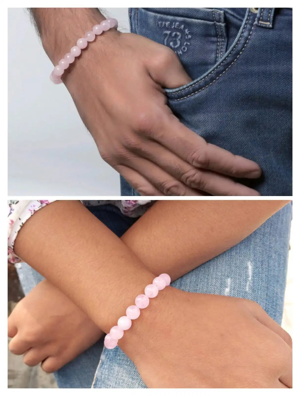 Sacred Lock Rose Quartz Healing Bracelet
