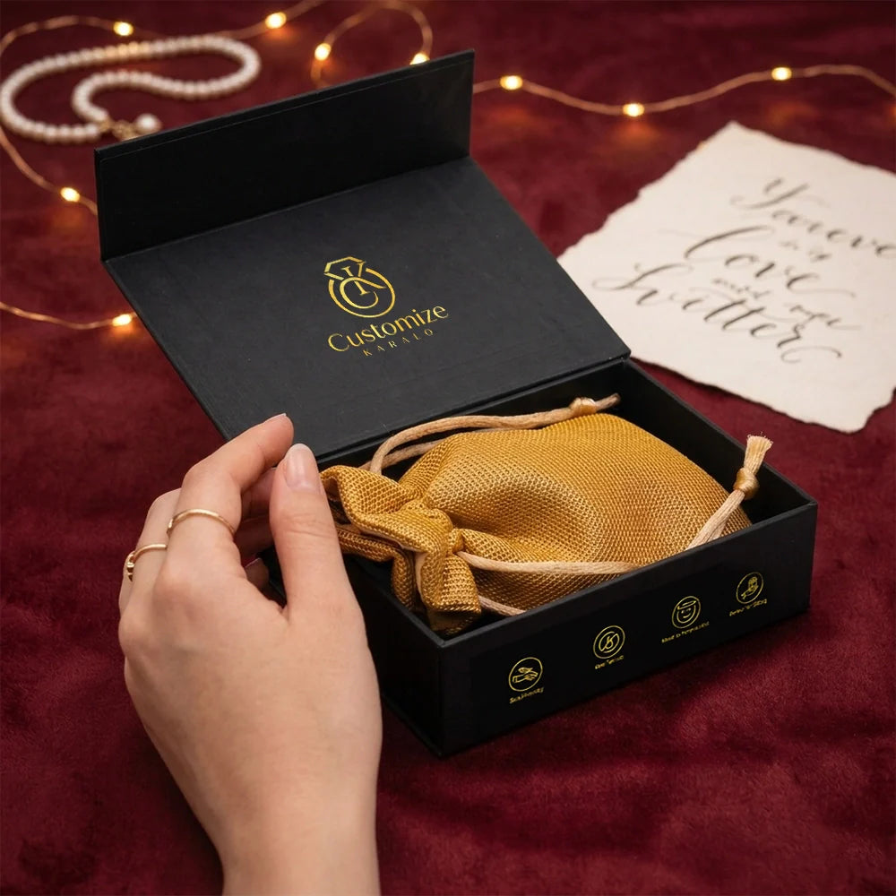 24K Gold Plated Dual Tone 5 Mukhi Original Rudraksh Rakhi