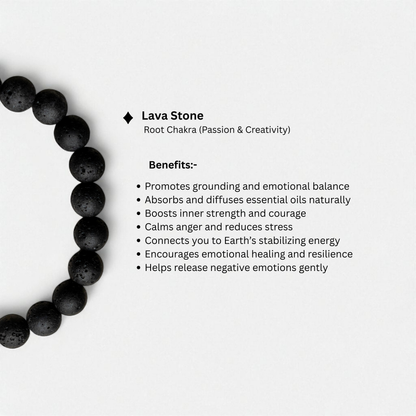 Personalized Lava Name Bracelet | Lab Certified & Certified | Unisex