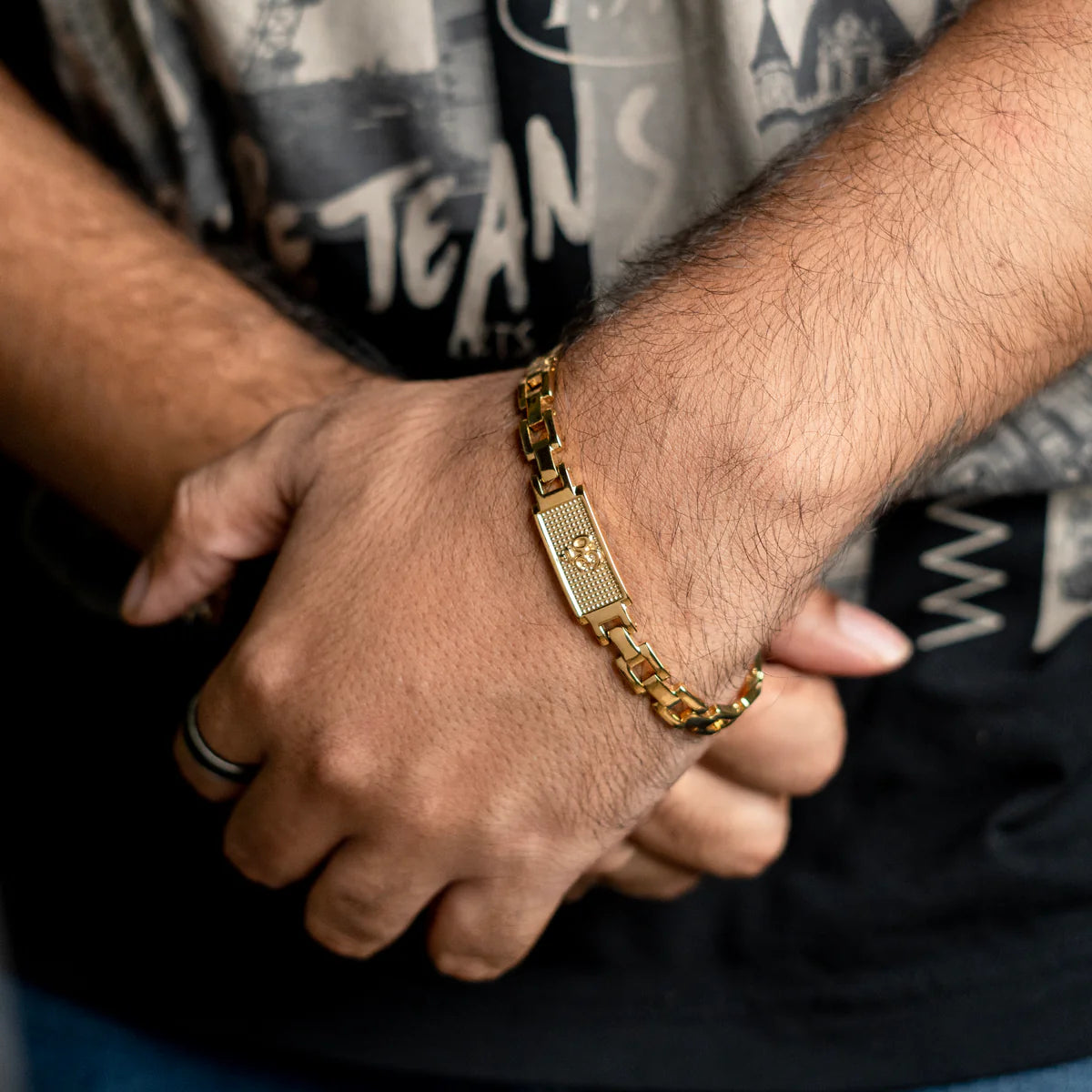 Sacred Lock Om Grid Bracelet