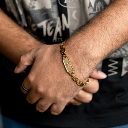 Sacred Lock Om Grid Bracelet
