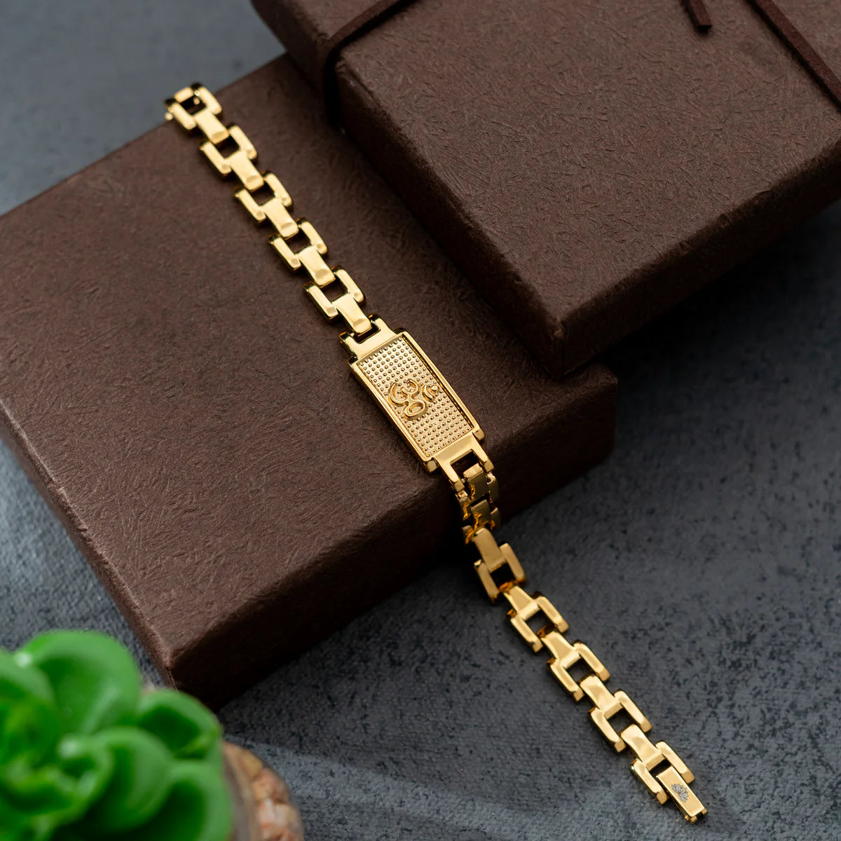 Sacred Lock Om Grid Bracelet