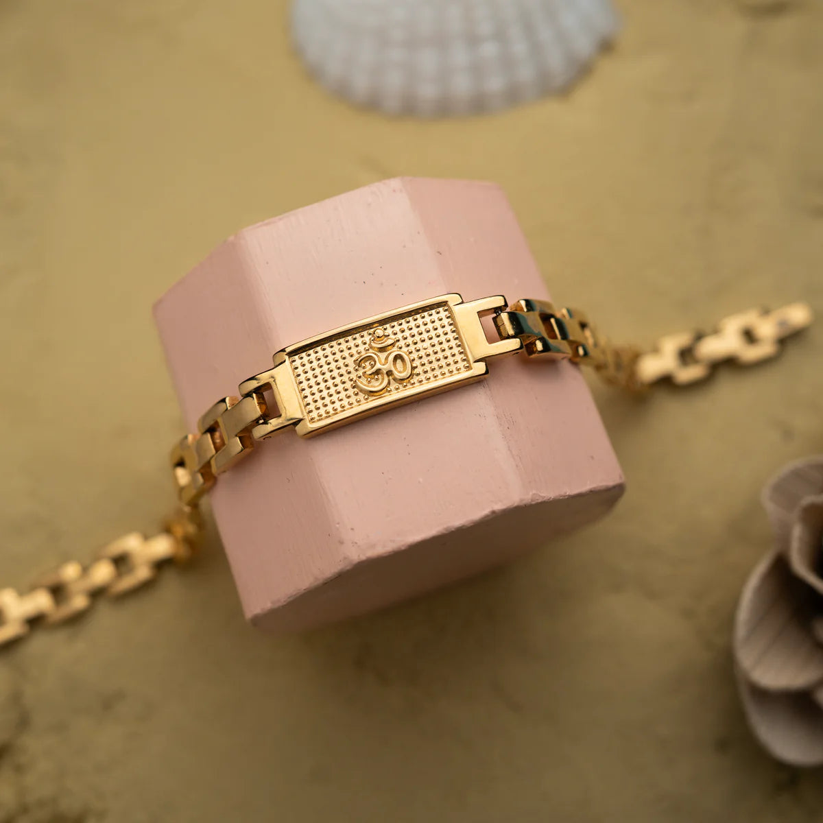 Sacred Lock Om Grid Bracelet