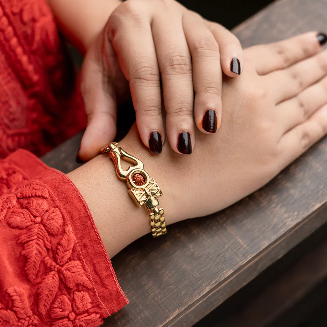 Sacred Lock Shiva Rudraksha Bracelet For Unisex