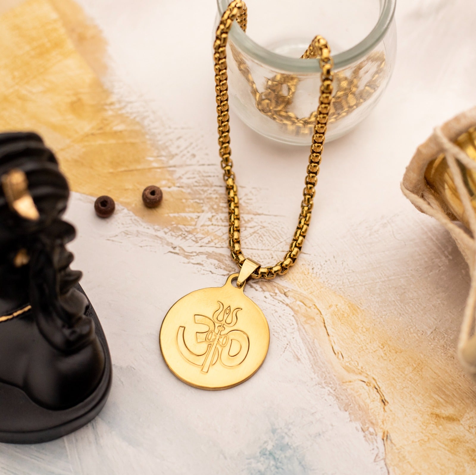 Sacred Lock Round OM Pendant