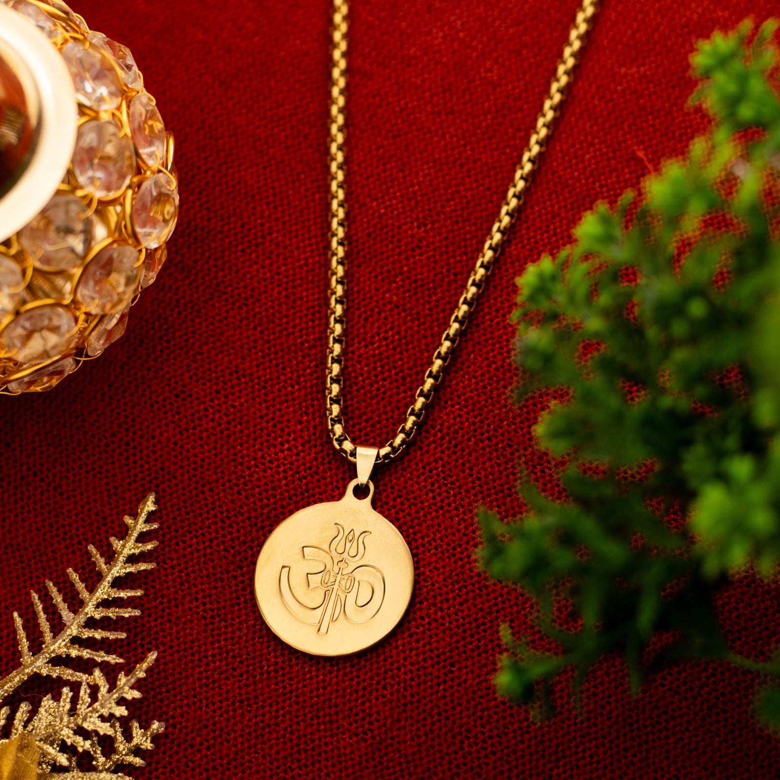 Sacred Lock Round OM Pendant