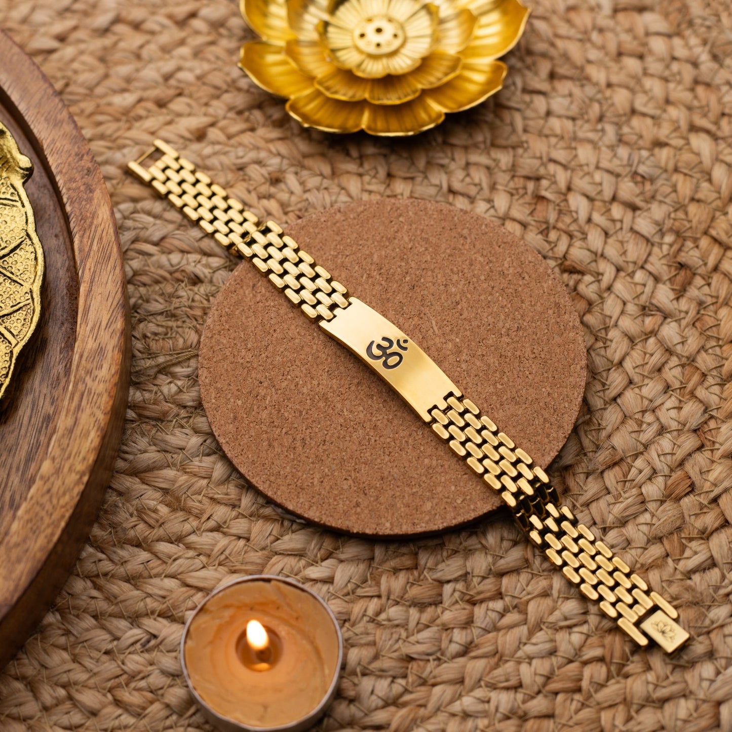 Sacred Lock Om Bracelet For Men's