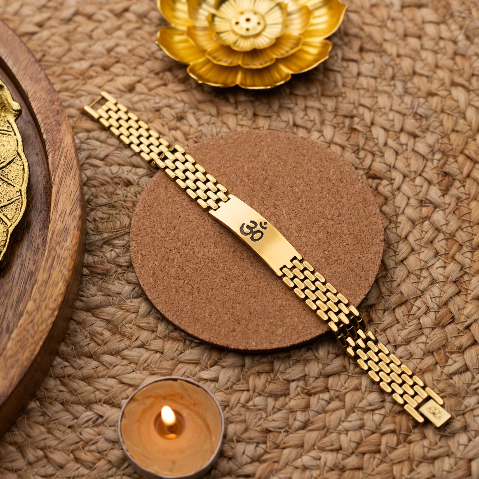 Sacred Lock Om Bracelet For Men's