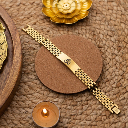 Sacred Lock Om Bracelet For Men's