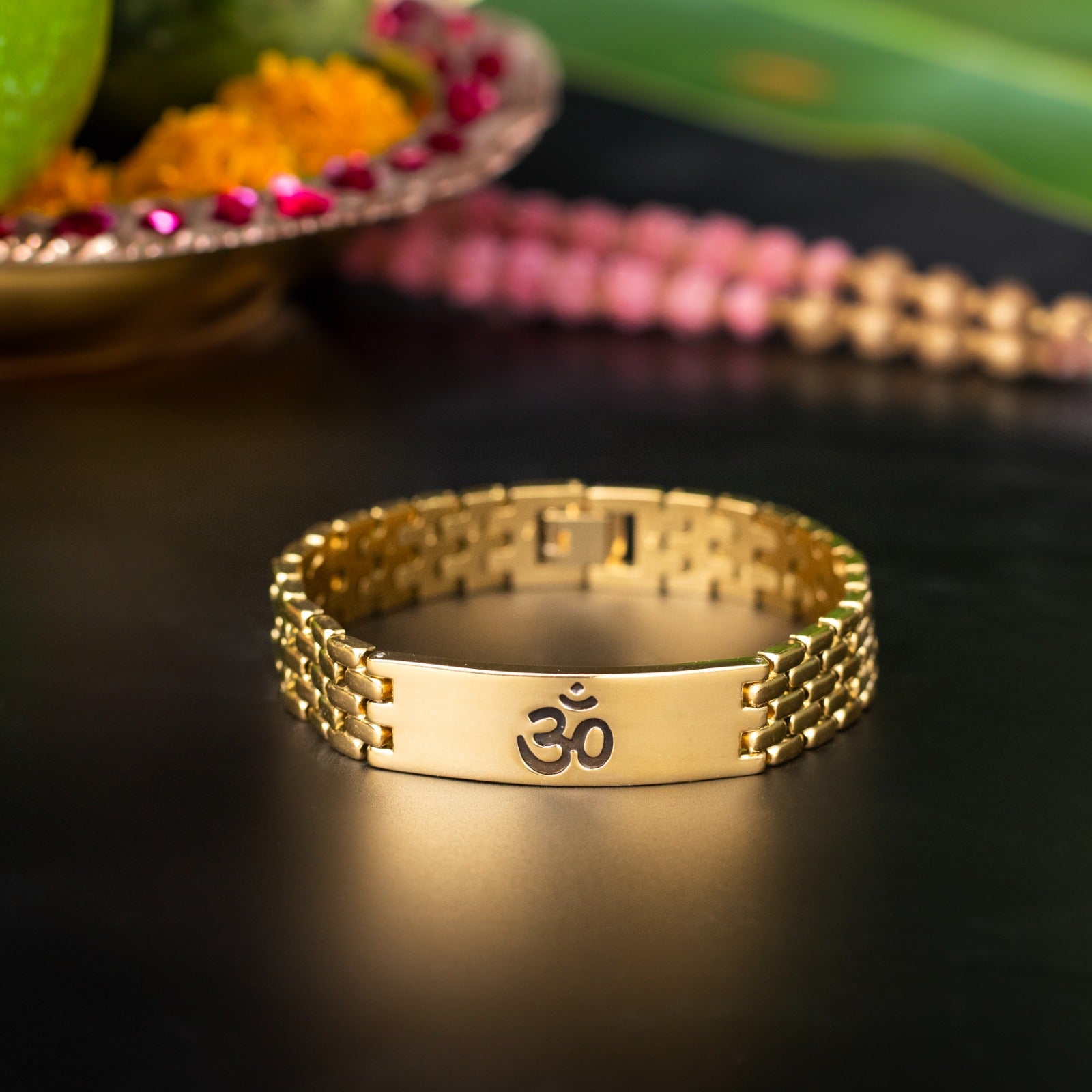 Sacred Lock Om Bracelet For Men's