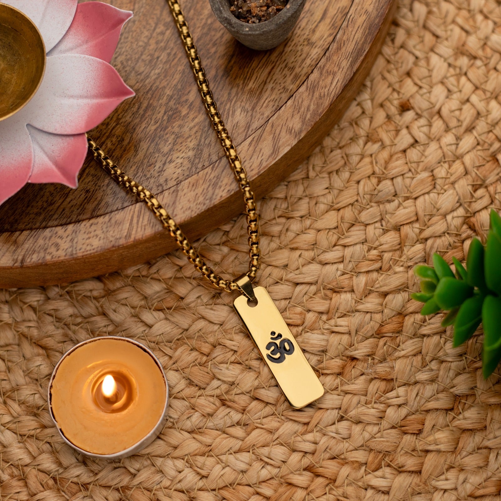 Sacred Lock Om Horizon Pendant