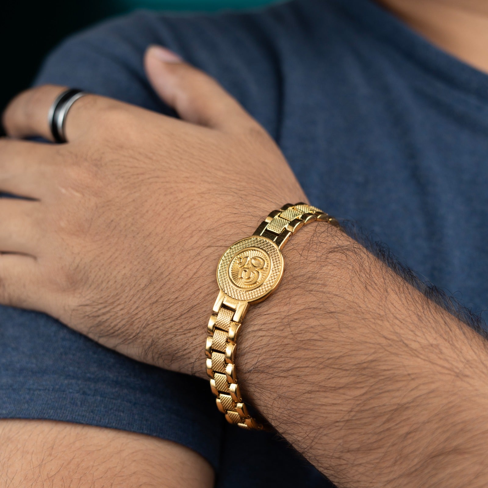 Sacred Lock Round Om Bracelet