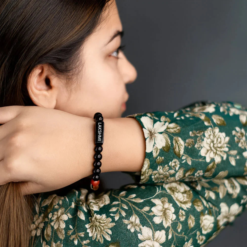 Personalized Guardian Black Onyx 11 Chakra Bracelet | Lab Tested & Certified | Unisex