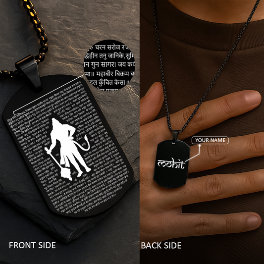 Personalized Sacred Hanuman Chalisa MicroCarved Locket